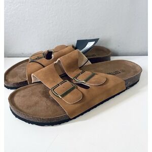 COTTON ON Double Buckle Sandal Mens US 8 EU 41‎ Brown Unisex